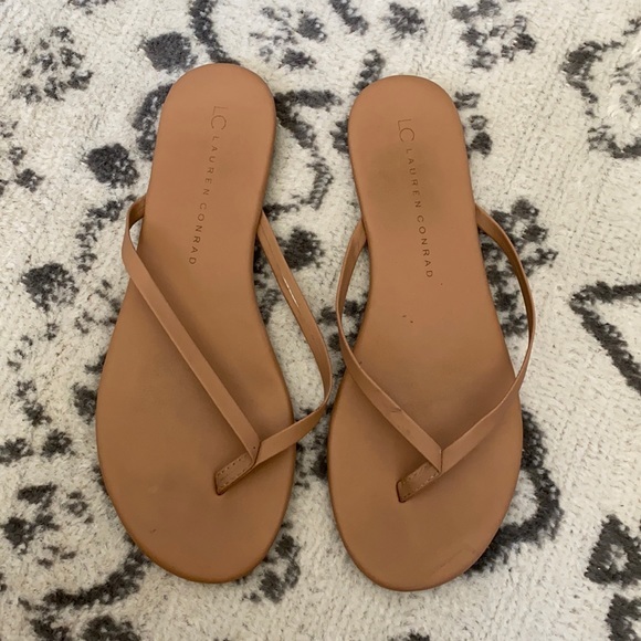 LC Lauren Conrad | Shoes | Lauren Conrad Nude Thin Thong Sandals | Poshmark